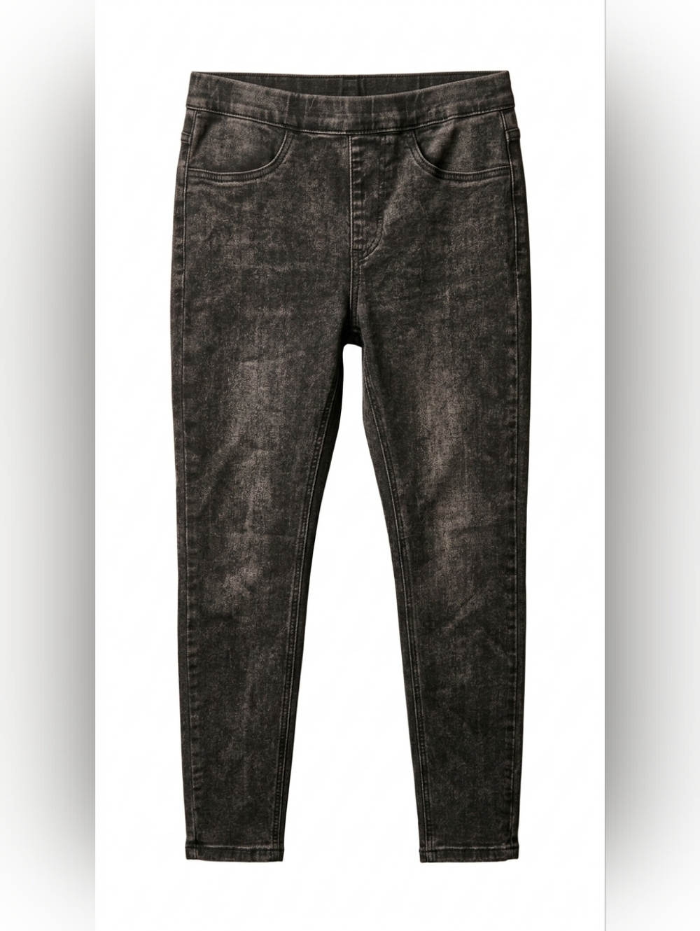 Stone Wash Black Ankle Jeggings Stretch Slim Fit Womens Size 6